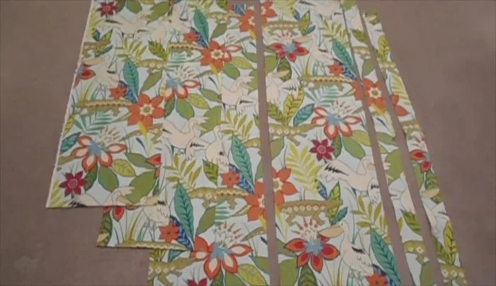 Cut three 12in wide strips into 12in x 10in panels.