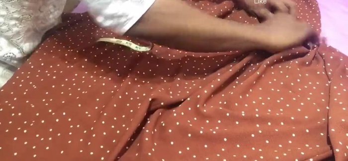 Stitch down the gathered front drip.