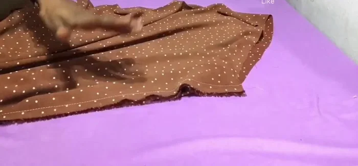 Stitch down the gathered front drip.