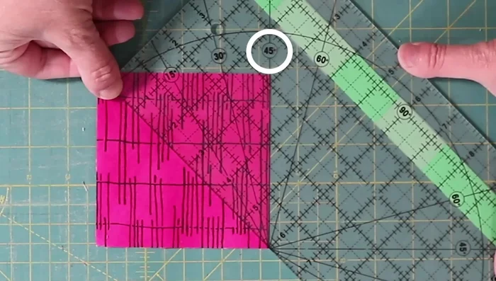 Cut along the diagonal.