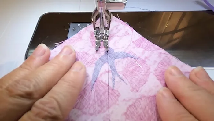 Sew a scant 1/4 inch seam on both sides, press well.