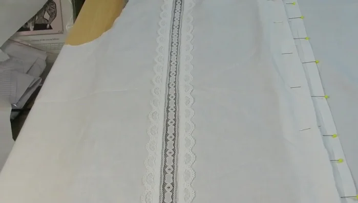 Construct the bodice using French seams. Sew wrong sides together, trim, flip, and sew again to enclose raw edges for a clean finish. Repeat for side seams and shoulders.