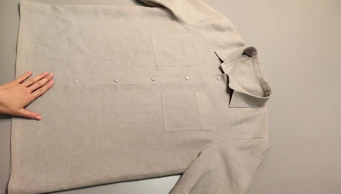 Final press: Give the garment a final press.