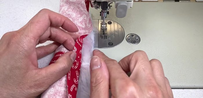 Leave a 2-3 finger wide opening for elastic insertion, back tack to finish.