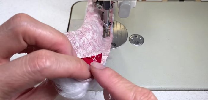 Leave a 2-3 finger wide opening for elastic insertion, back tack to finish.