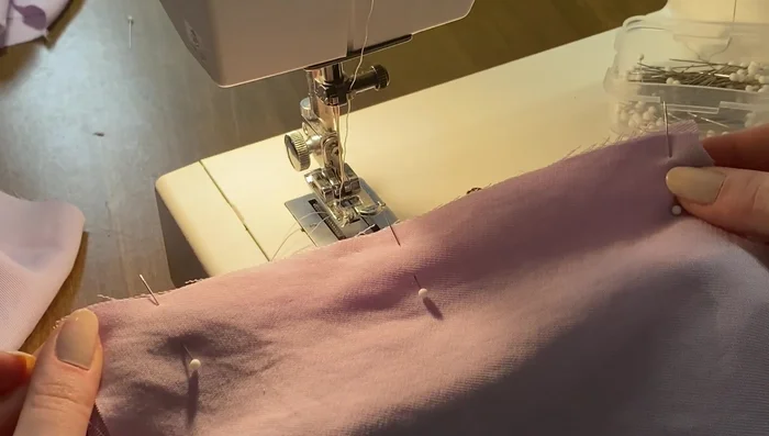 Sew sleeves (underarm seam).
