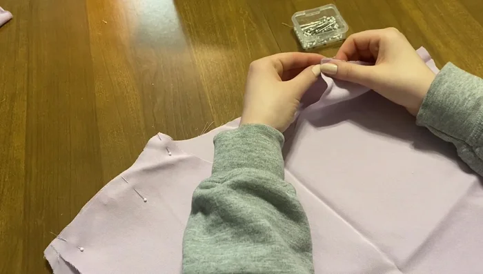 Sew sleeves (underarm seam).