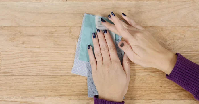 Repeat steps 5 and 6 until the entire pattern is filled with fabric.