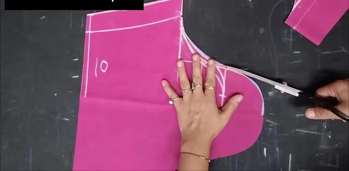 Cut the main fabric and lining together.