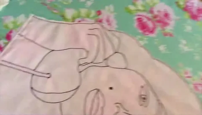 Cut and add backing fabric for any additional elements (e.g., thought bubbles).