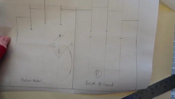 Cut out your four finger pieces, making them slightly longer than needed, so you can trim them to fit later.