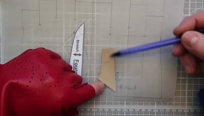 Cut out your four finger pieces, making them slightly longer than needed, so you can trim them to fit later.