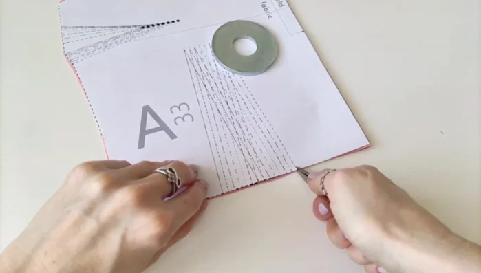 Apply interfacing to the wrong side of the pieces to prevent stretching.