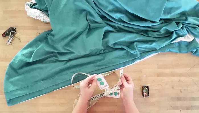 Using the buttonholes as guides, mark and sew buttons. Use a wide zigzag stitch on the machine for an easy alternative to hand sewing.