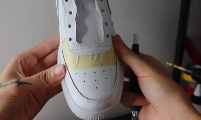 Repeat step 3 and 4 for the other side of the shoe, the back, and any other areas needing a template.