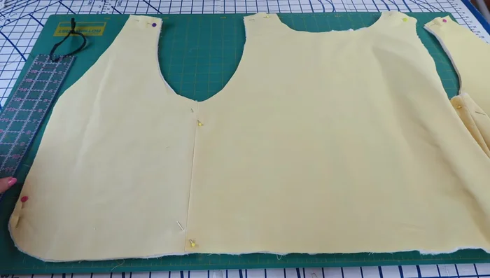 Quilt the leopard vest using vertical lines only (half-inch apart).