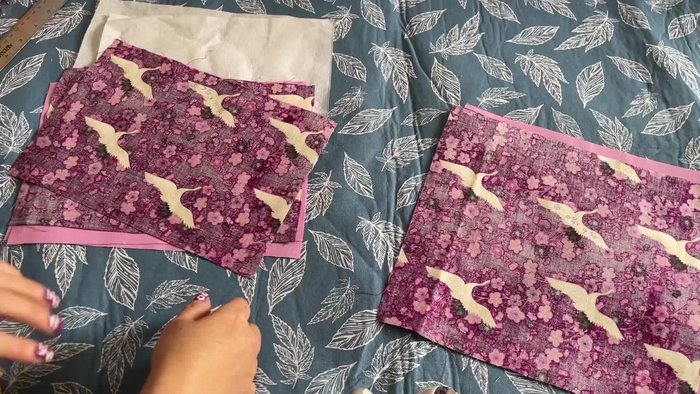 Two pieces of interfacing: 7 inches x 10.25 inches