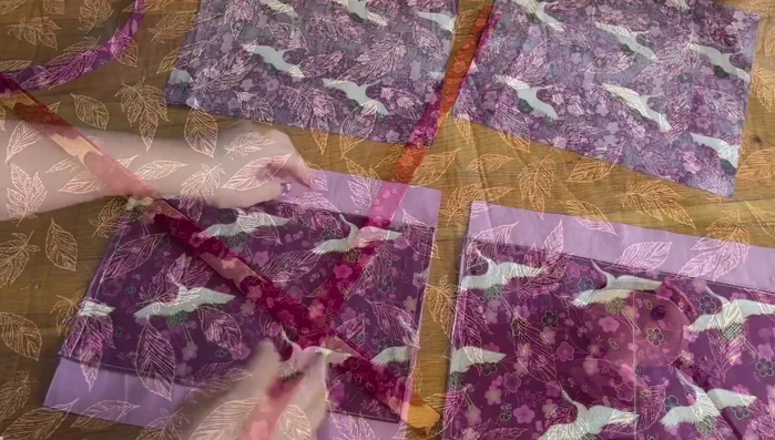 Sew the long edges of each handle piece together.