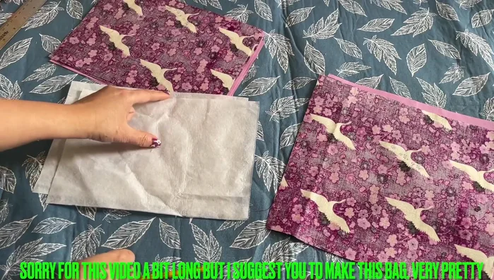 Two pieces of interfacing: 7 inches x 10.25 inches