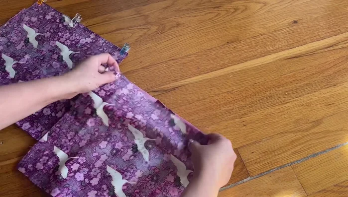 Sew the top of the bag, leaving a small gap for turning.