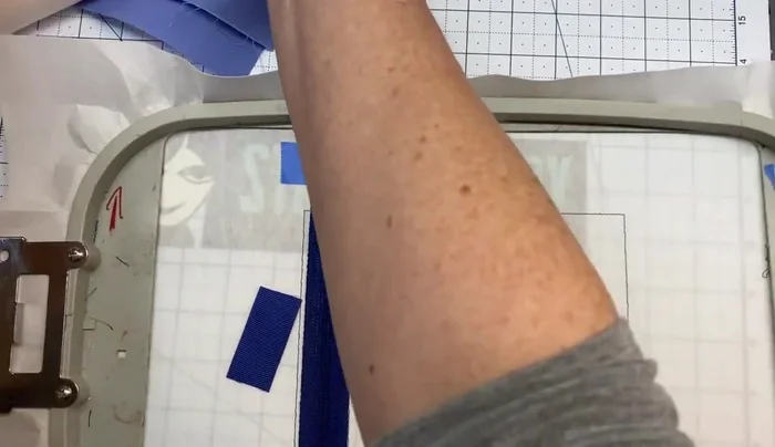 Tape the ribbon pieces in place.