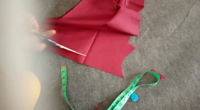 Cut another piece of fabric (13 inches long) to help with resetting the headband.