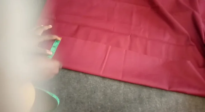 Measure and cut 30 inches for the length, adding 0.5 inch allowance on both sides.