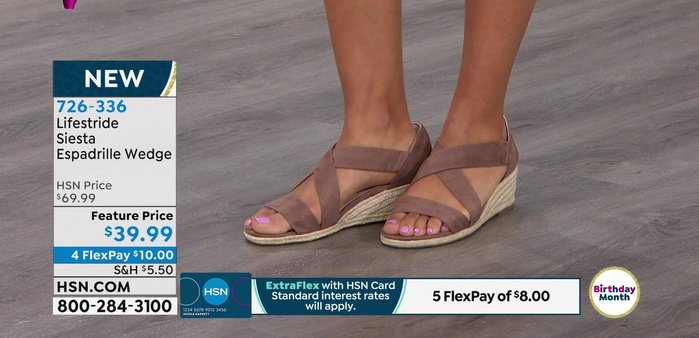 Further demonstration of the shoe's elastic straps for a comfortable fit.