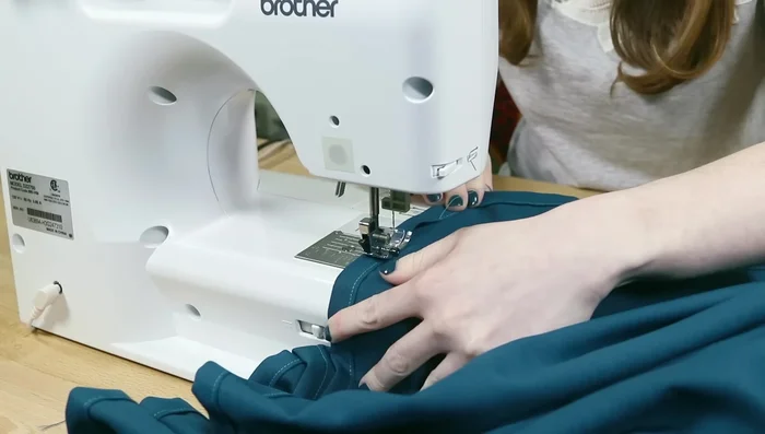 Sew Hem: Sew the hem in place, backstitching at the beginning and end.